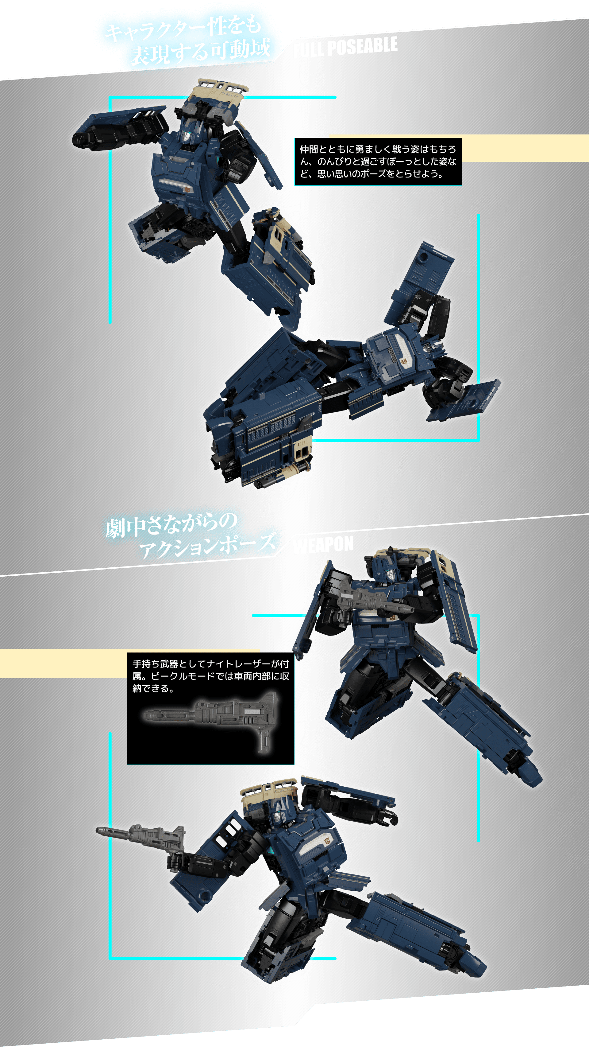 多彩なポージングを可能にするフルポーザブル仕様！